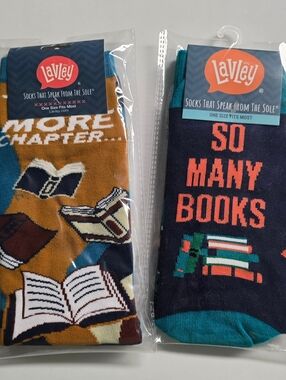 Book-Themed Crew Socks